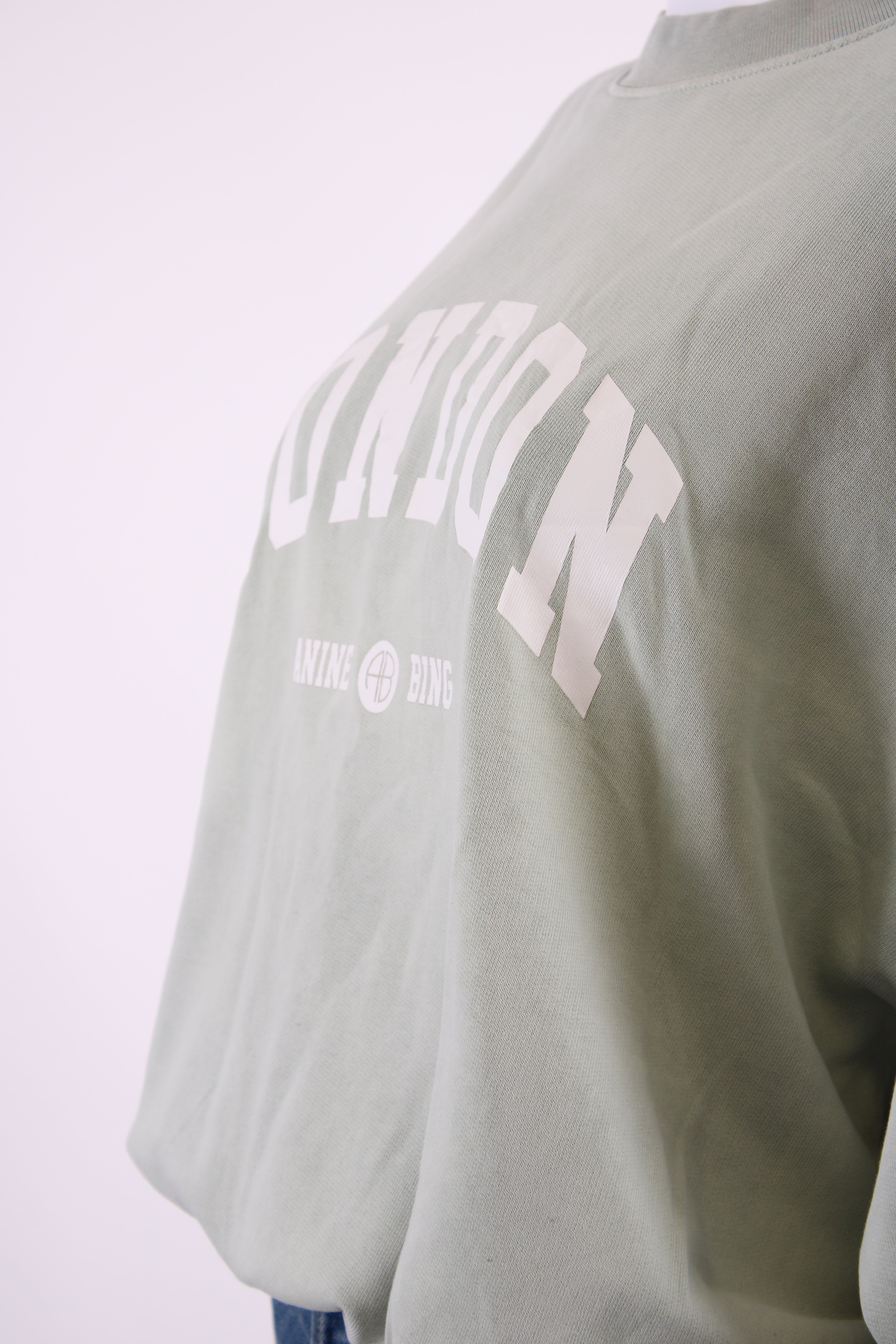 Anine Bing Logo Sweatshirt Mint M