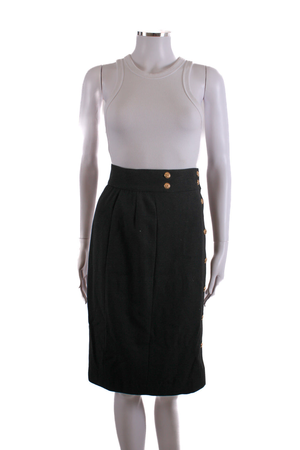 Chanel Pencil Skirt Black 8
