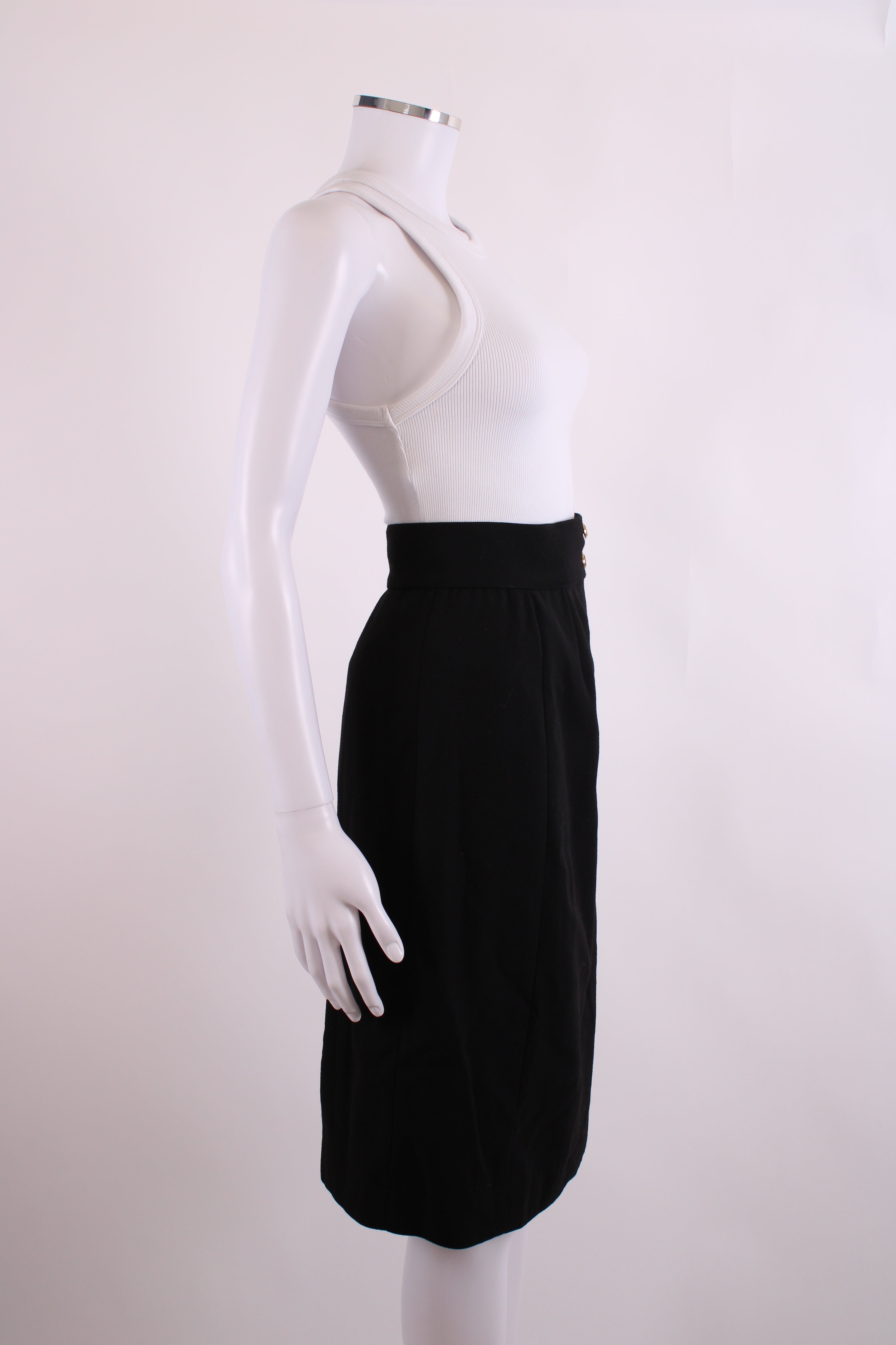 Chanel Pencil Skirt Black 8