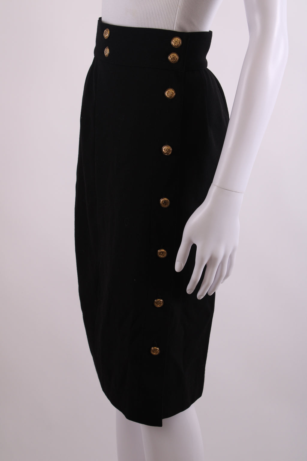 Chanel Pencil Skirt Black 8