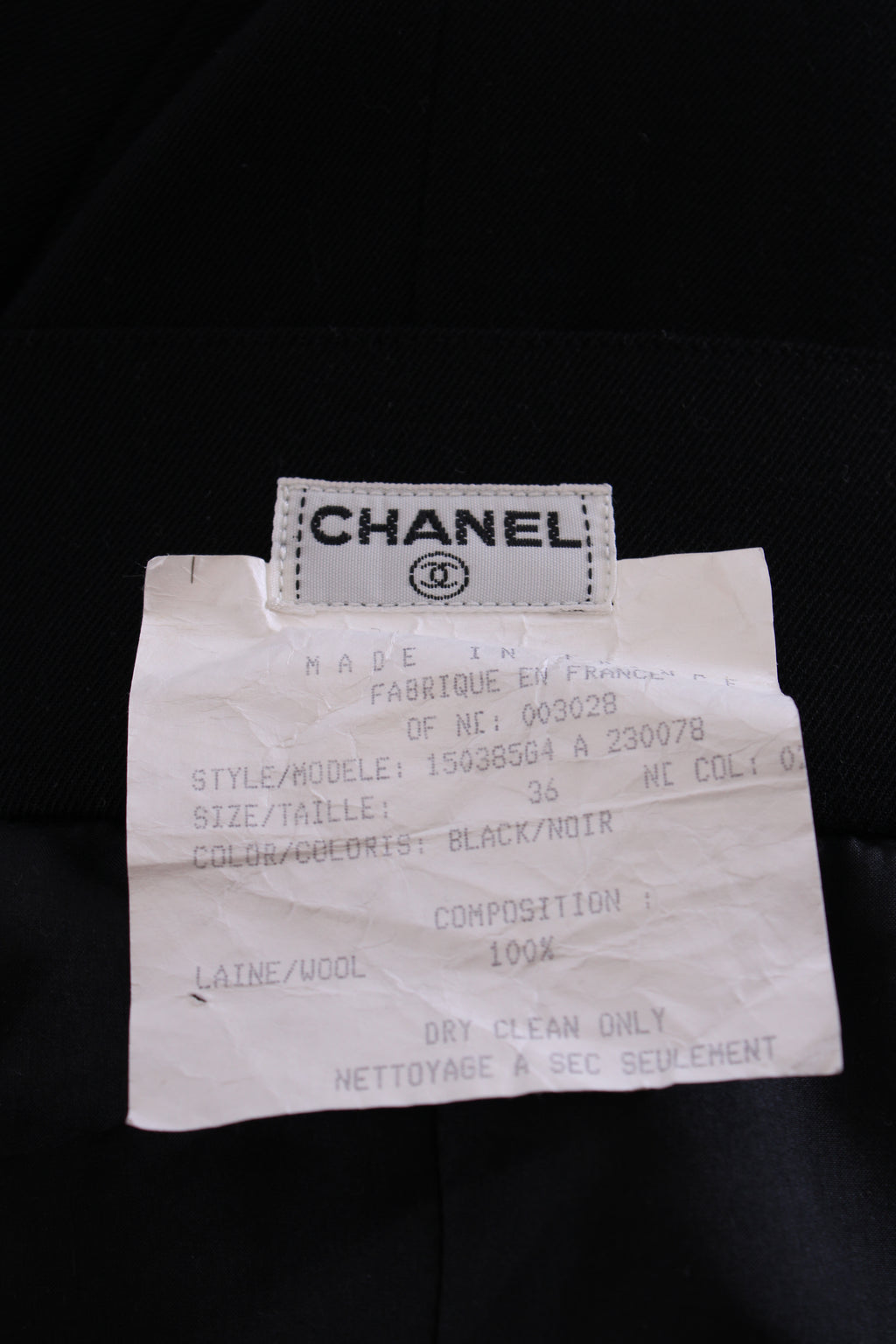 Chanel Pencil Skirt Black 8