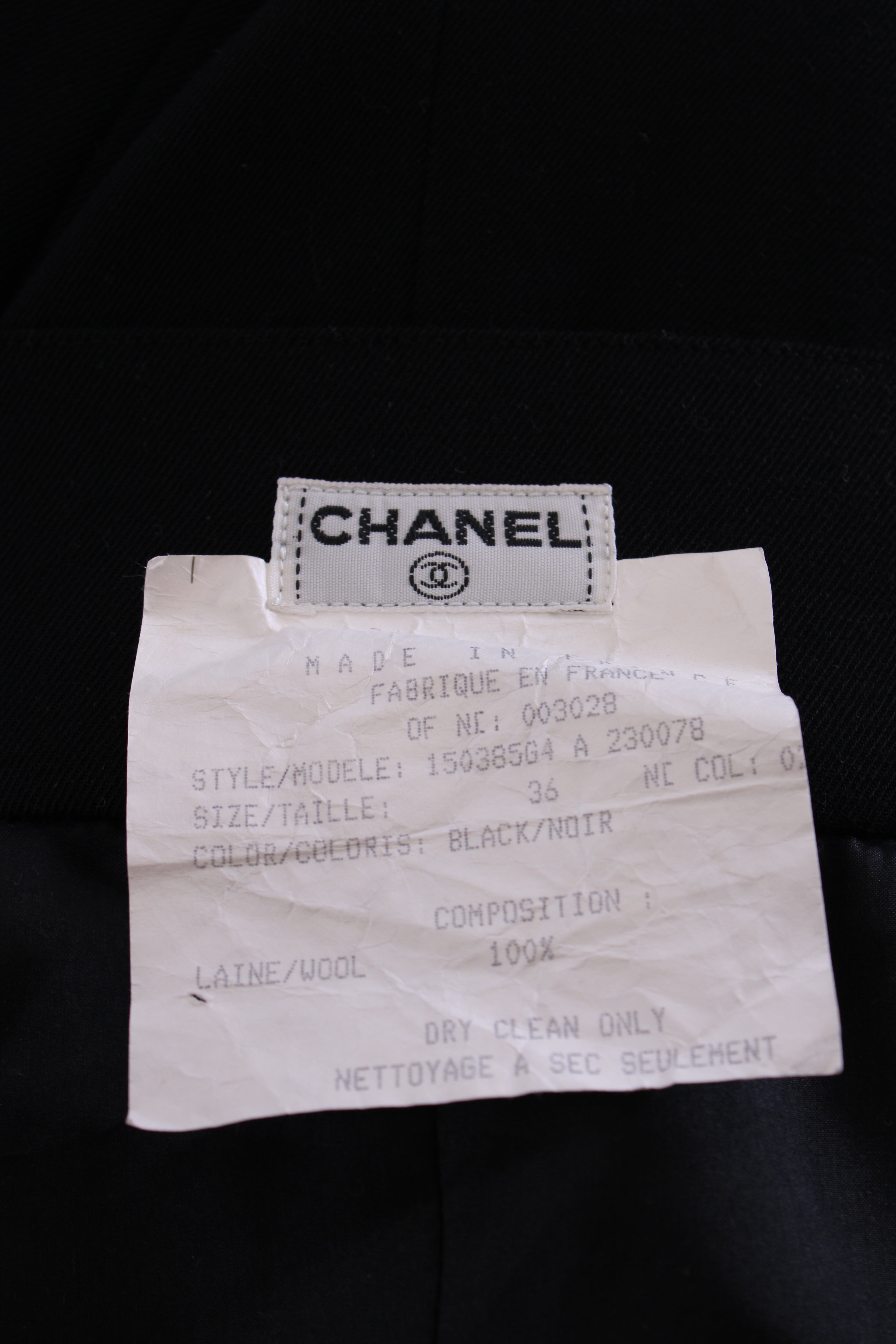 Chanel Pencil Skirt Black 8