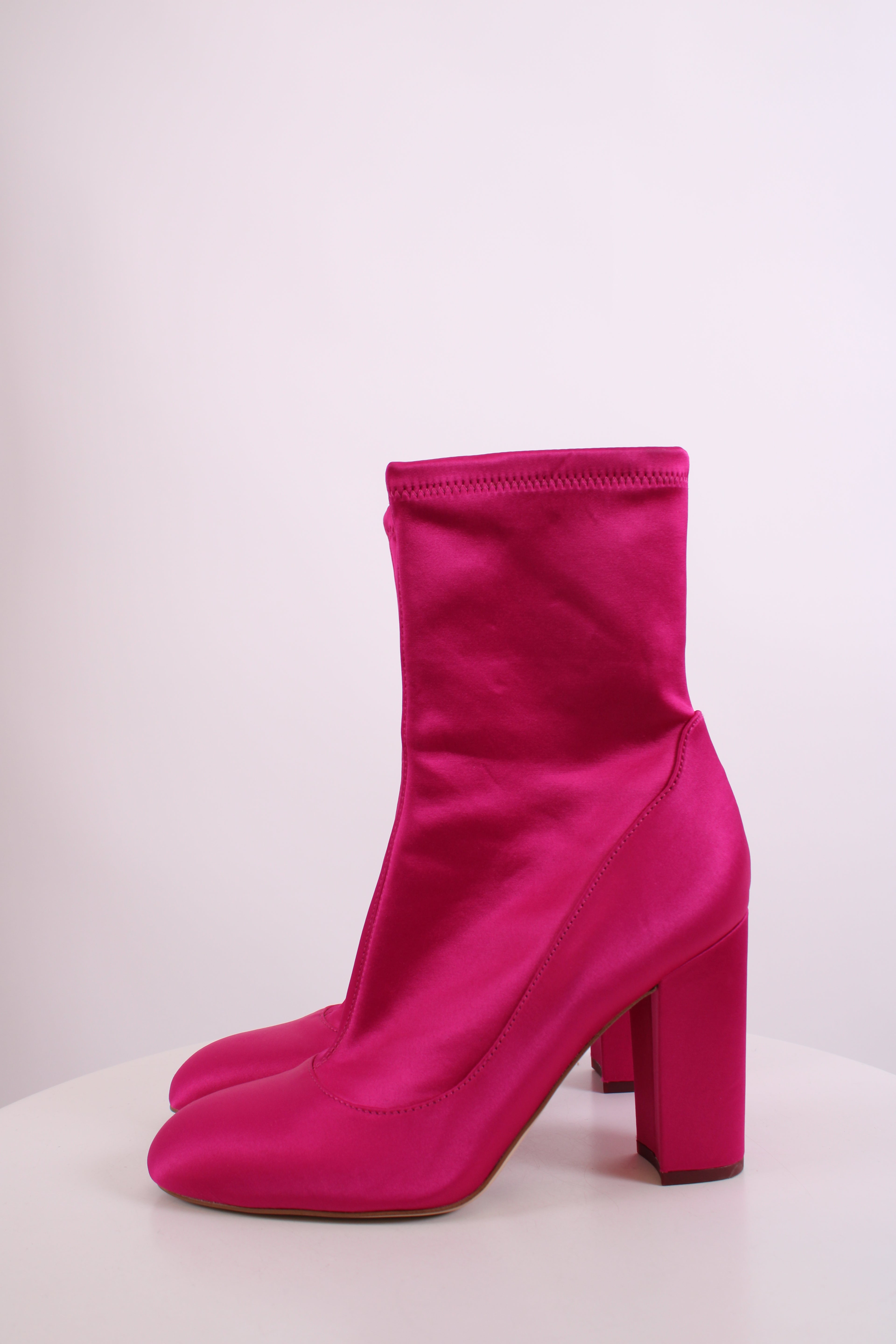 Sam Edelman Satin Ankle Boots Pink 5