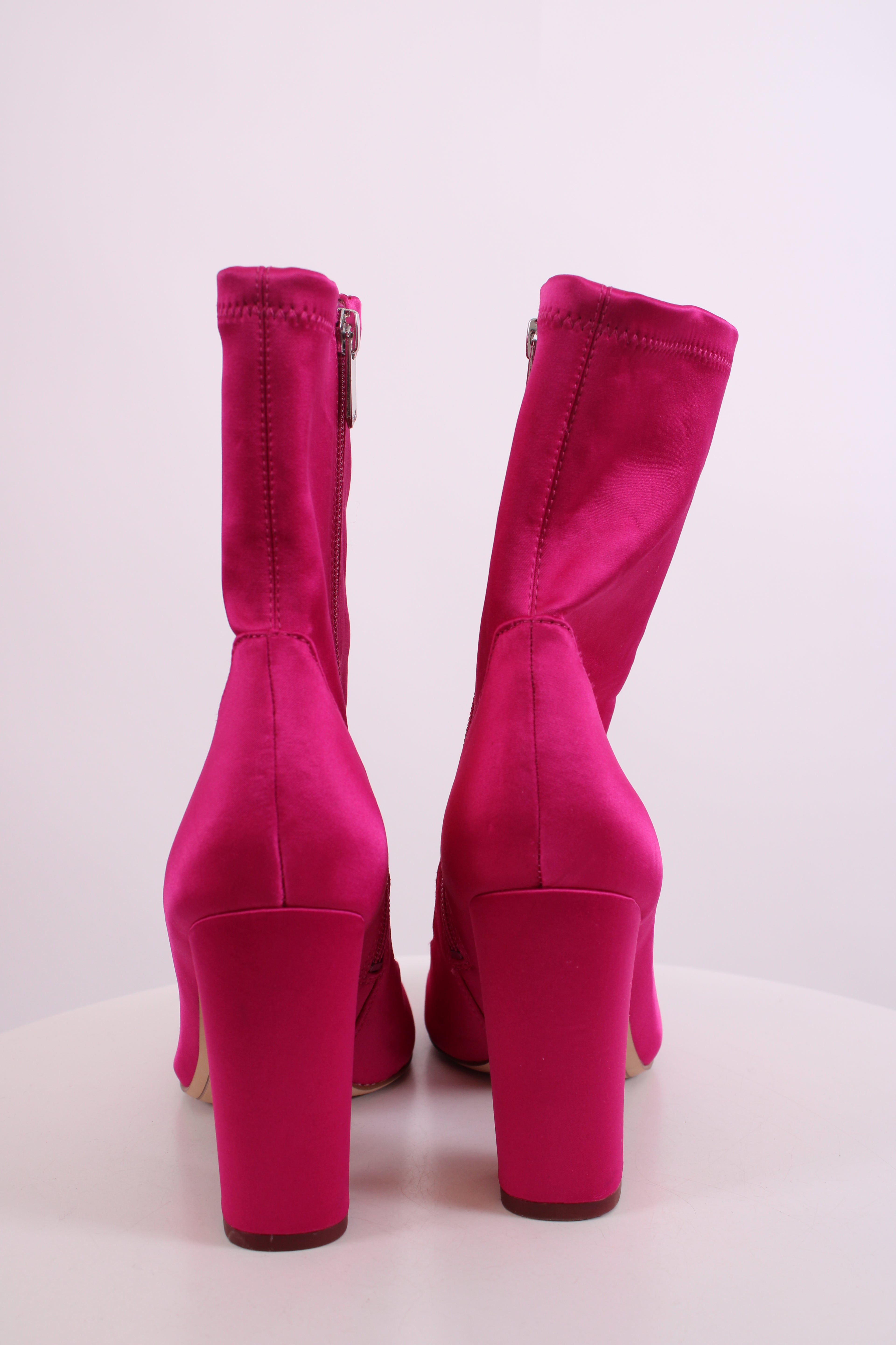 Sam Edelman Satin Ankle Boots Pink 5