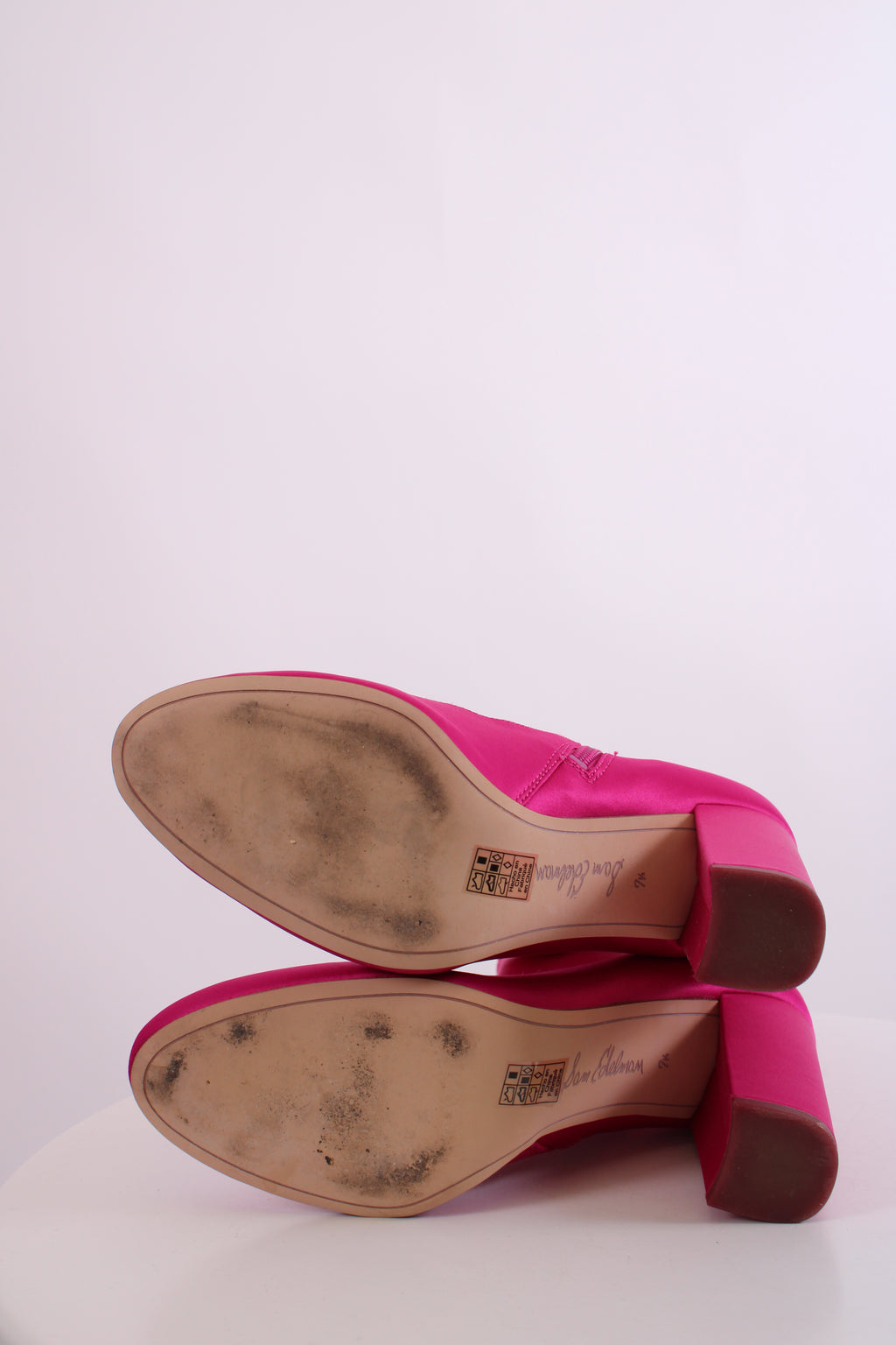 Sam Edelman Satin Ankle Boots Pink 5