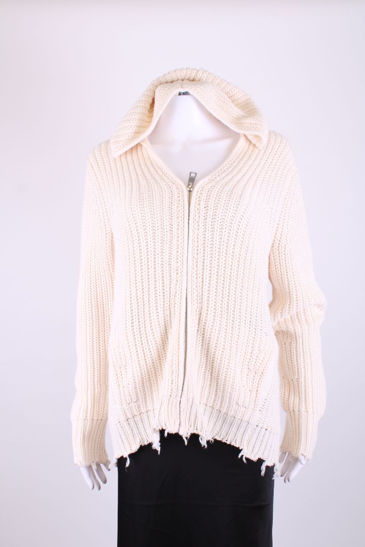 Zadig & Voltaire Knit Zip Hoodie cream XS