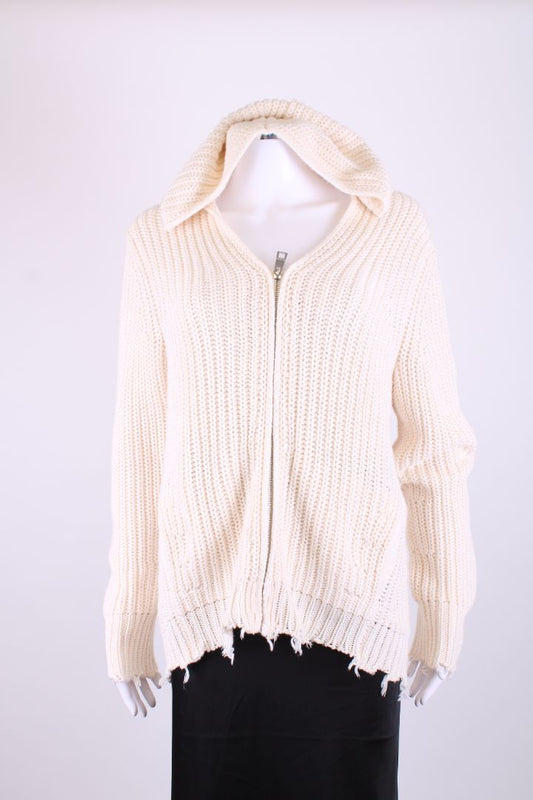 Zadig & Voltaire Knit Zip Hoodie cream XS