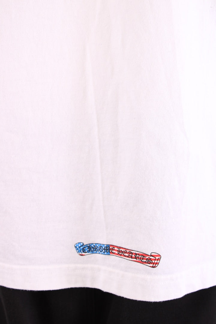 Chrome Hearts American Flag Logo T-Shirt White XL