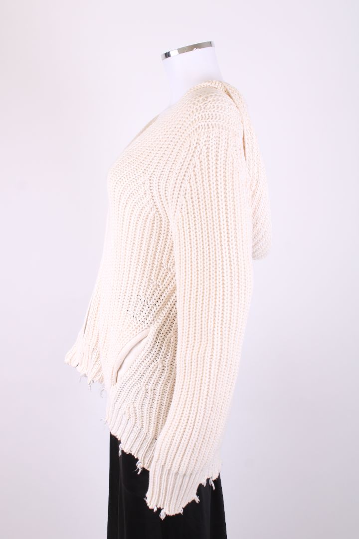 Zadig & Voltaire Knit Zip Hoodie cream XS