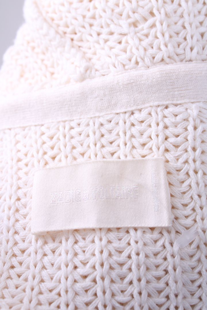 Zadig & Voltaire Knit Zip Hoodie cream XS