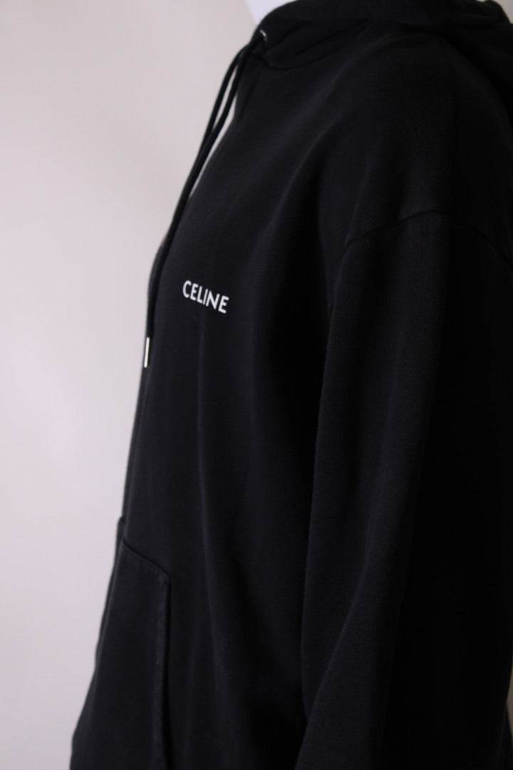 Celine Logo Hoodie Black L