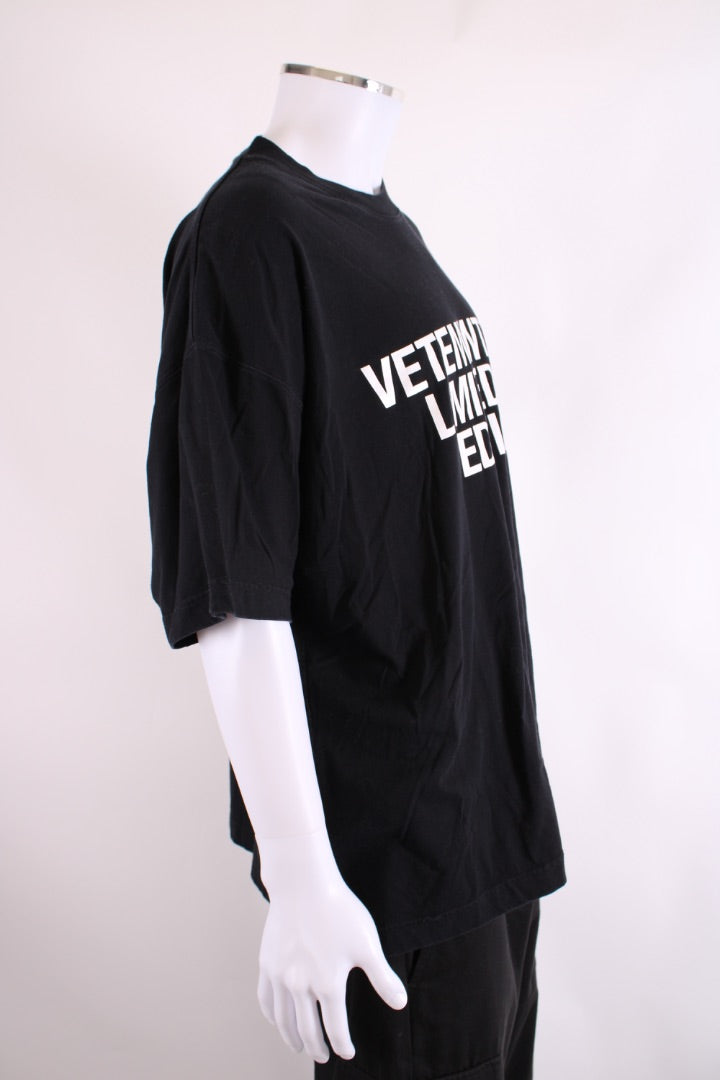 Vetements Logo T-shirt Black/ White L