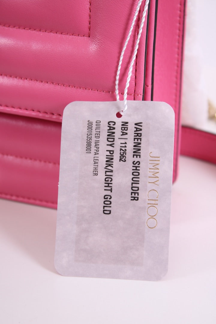 Jimmy Choo Quilted Avenue Handbag Pink