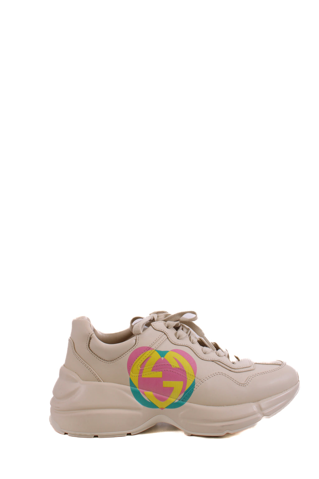 Gucci Rhyton Heart Trainers Off White/ Multi Coloured 37