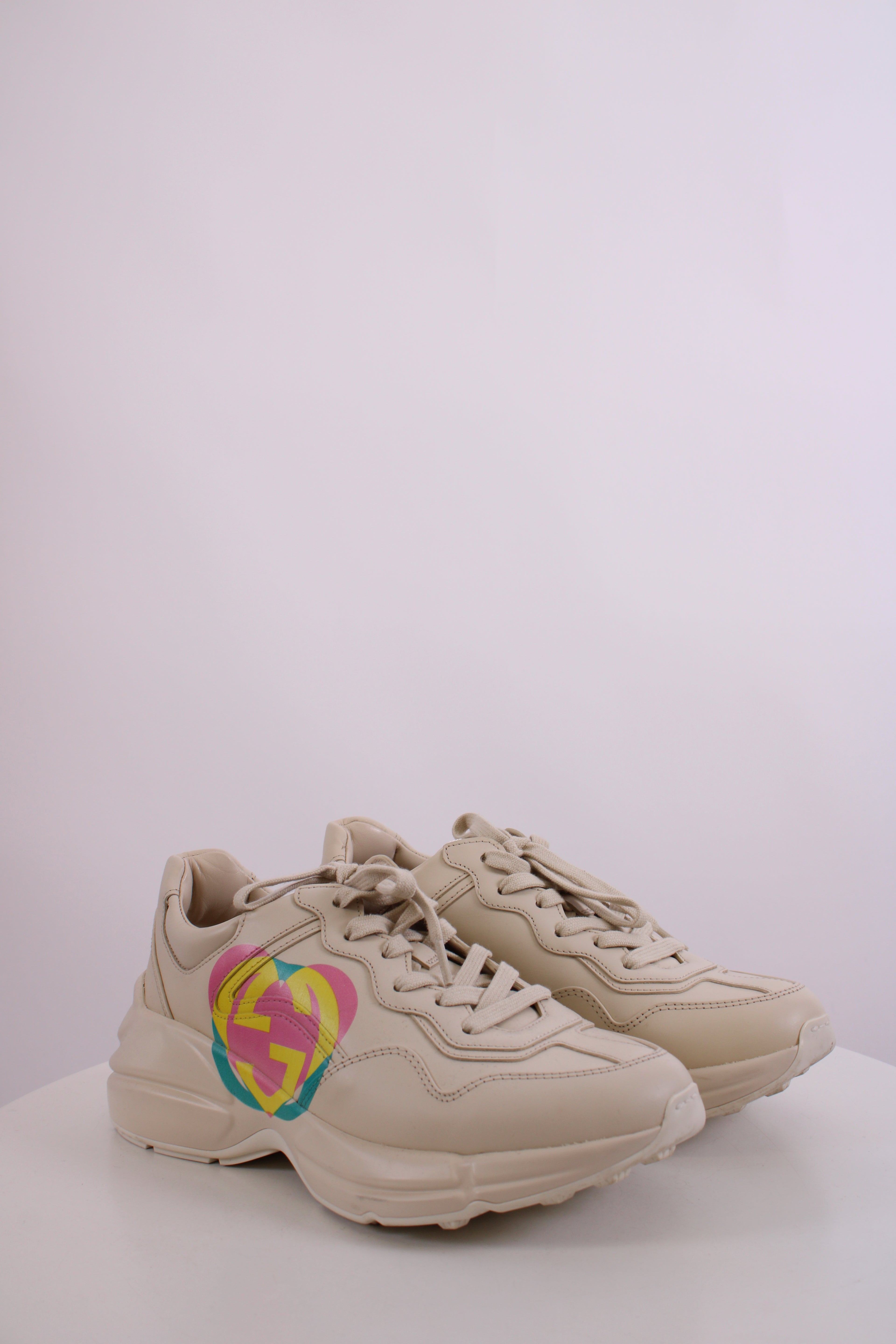Gucci Rhyton Heart Trainers Off White/ Multi Coloured 37