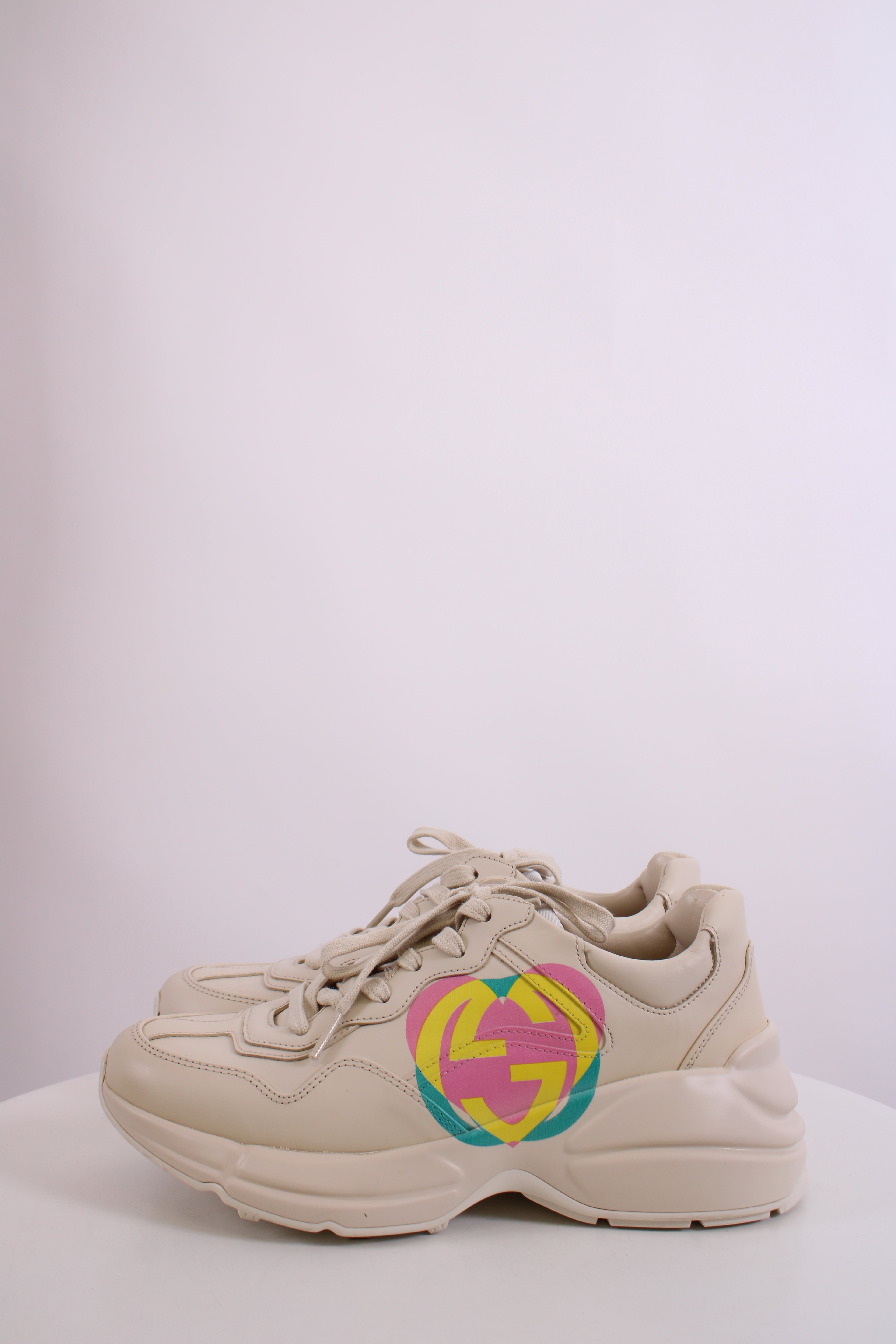 Gucci Rhyton Heart Trainers Off White/ Multi Coloured 37
