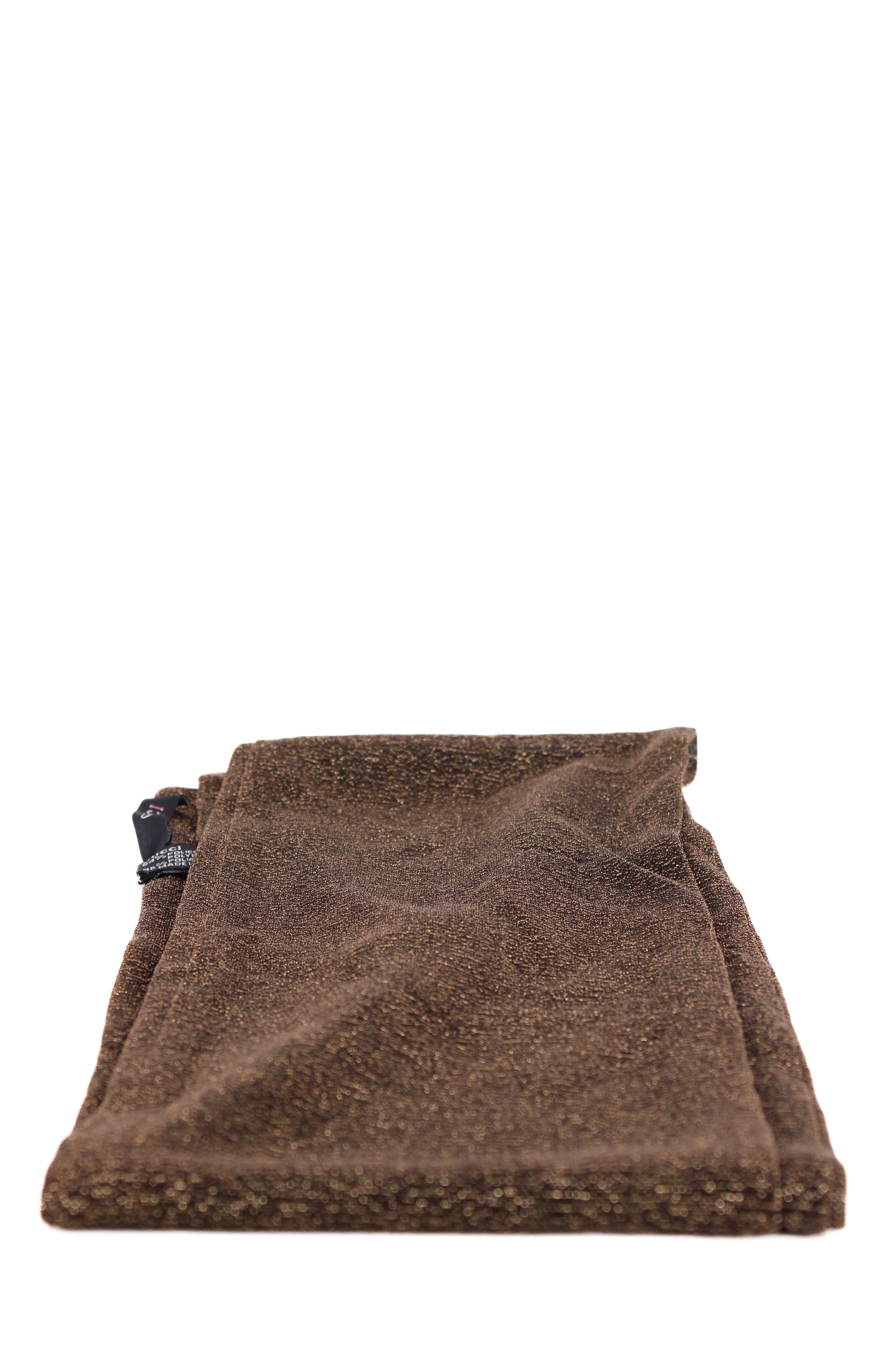 Gucci GG Velvet Scarf Black/ Bronze