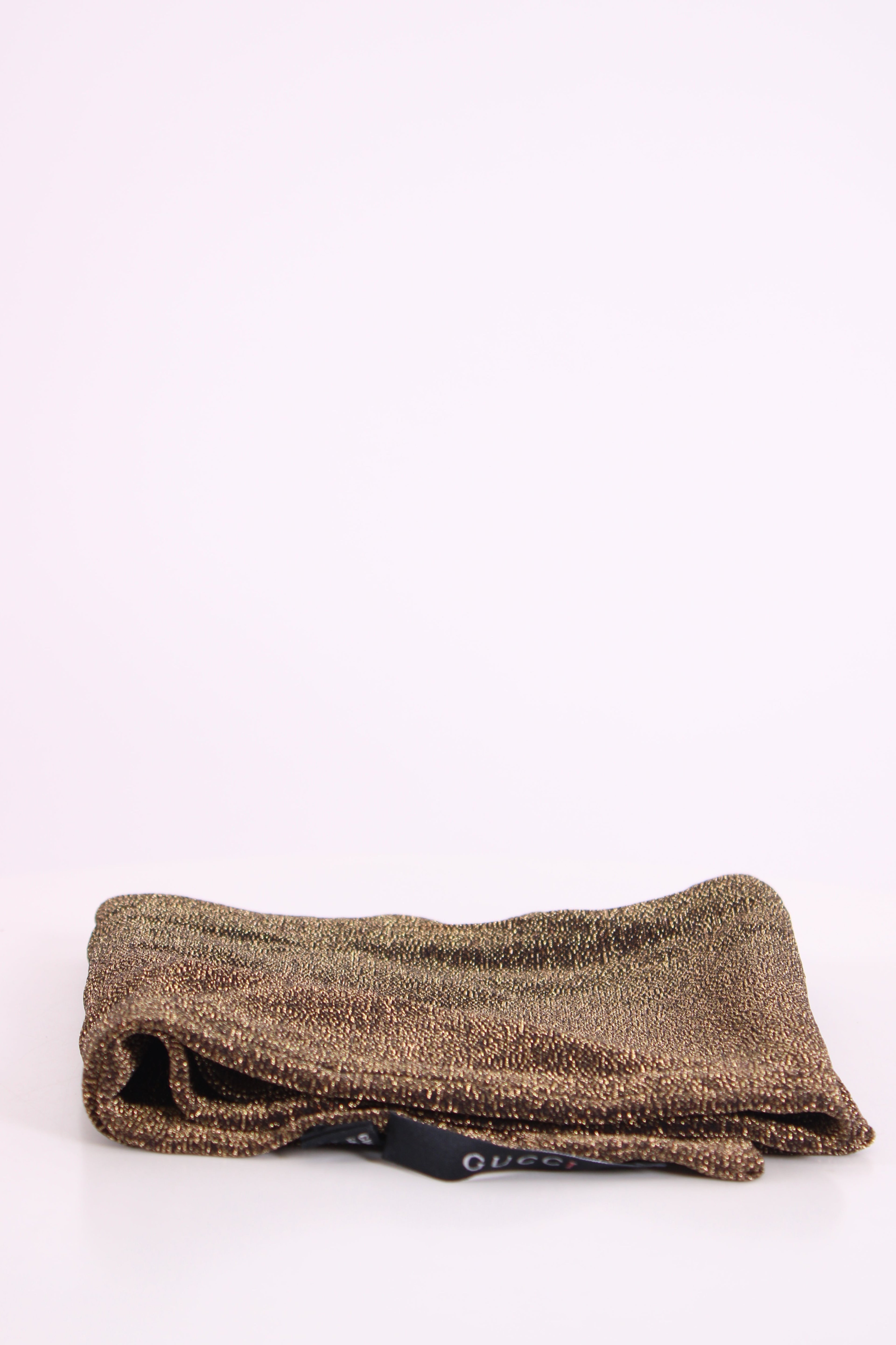Gucci GG Velvet Scarf Black/ Bronze