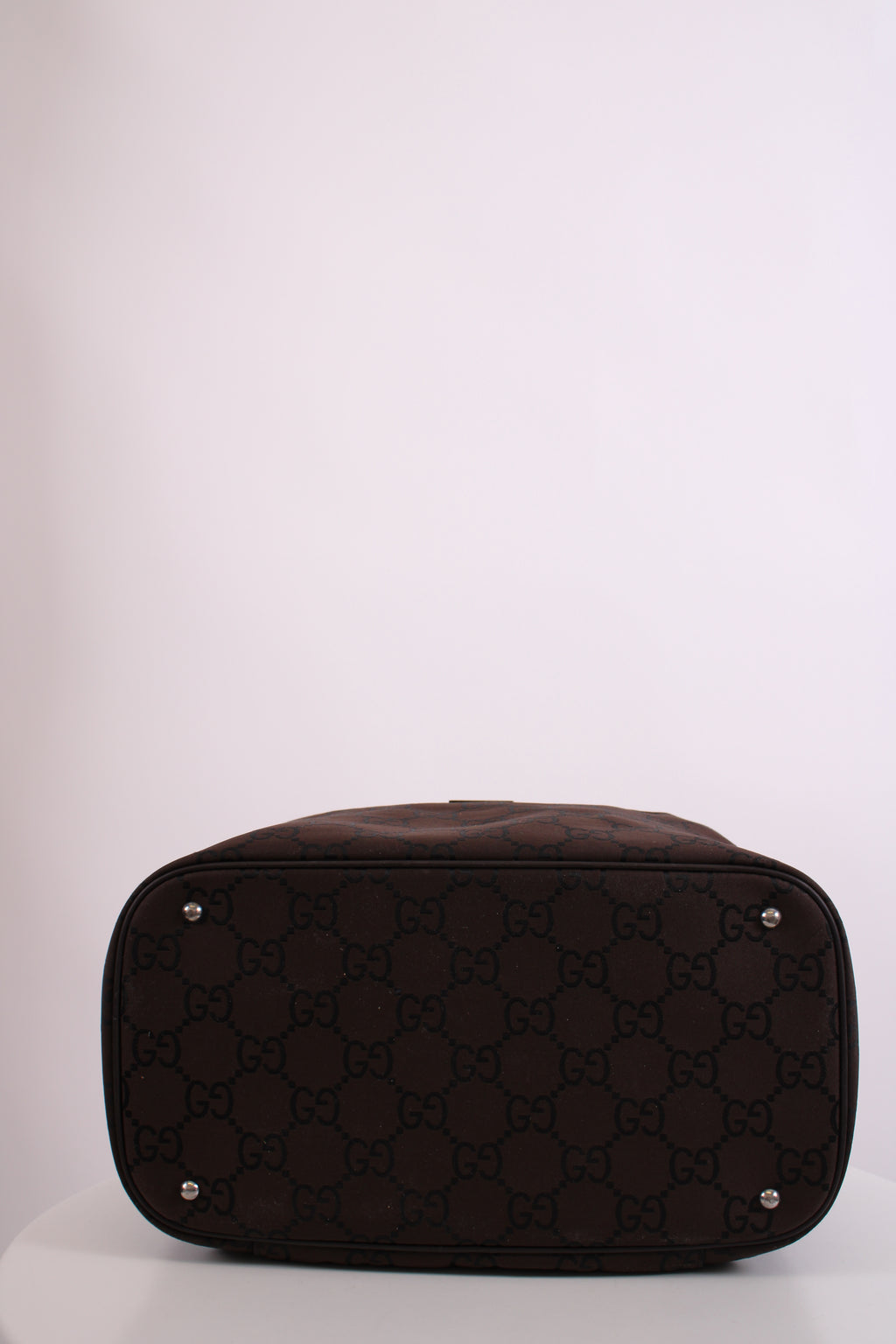 Gucci Monogram Nylon Toiletries Bag Brown