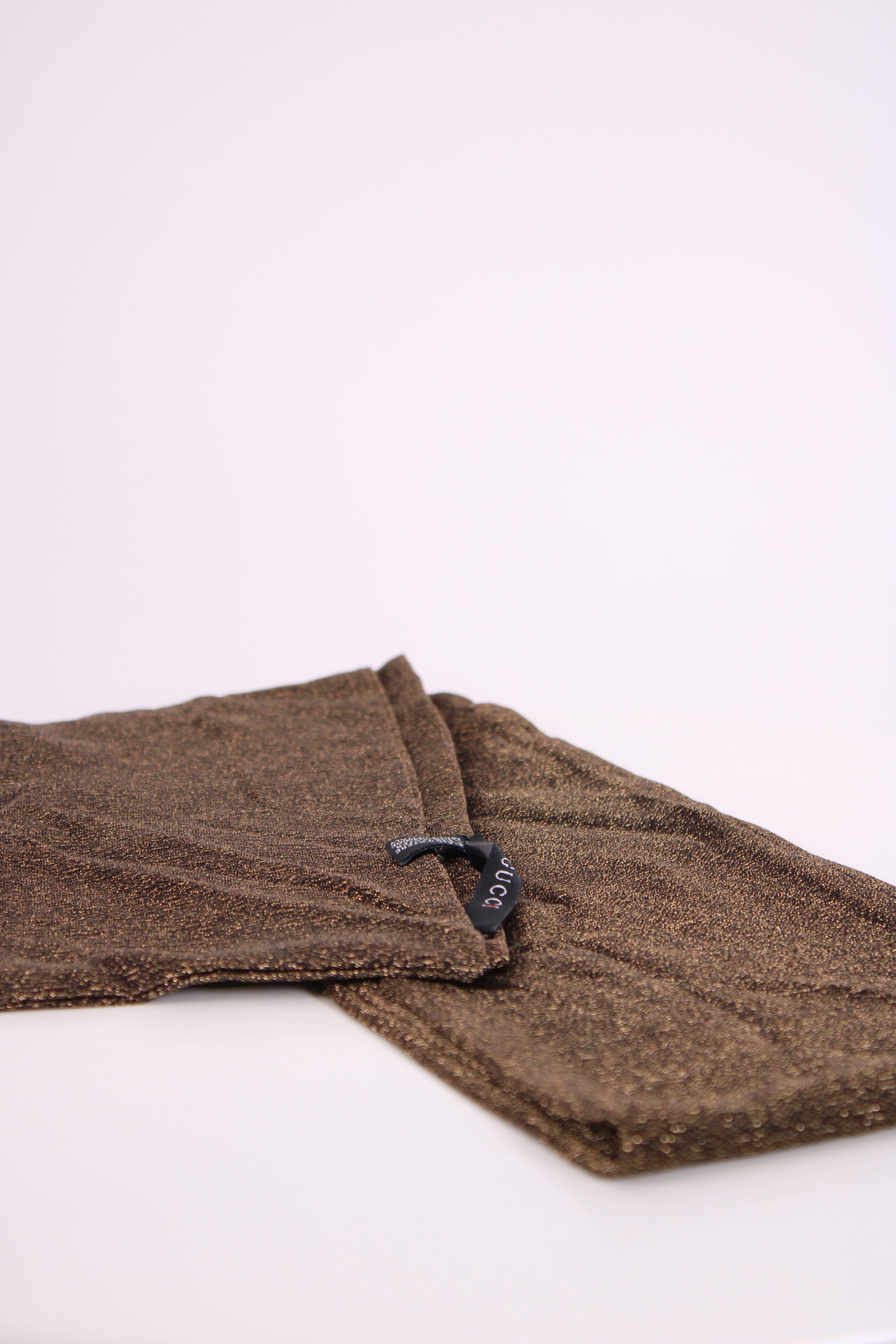 Gucci GG Velvet Scarf Black/ Bronze