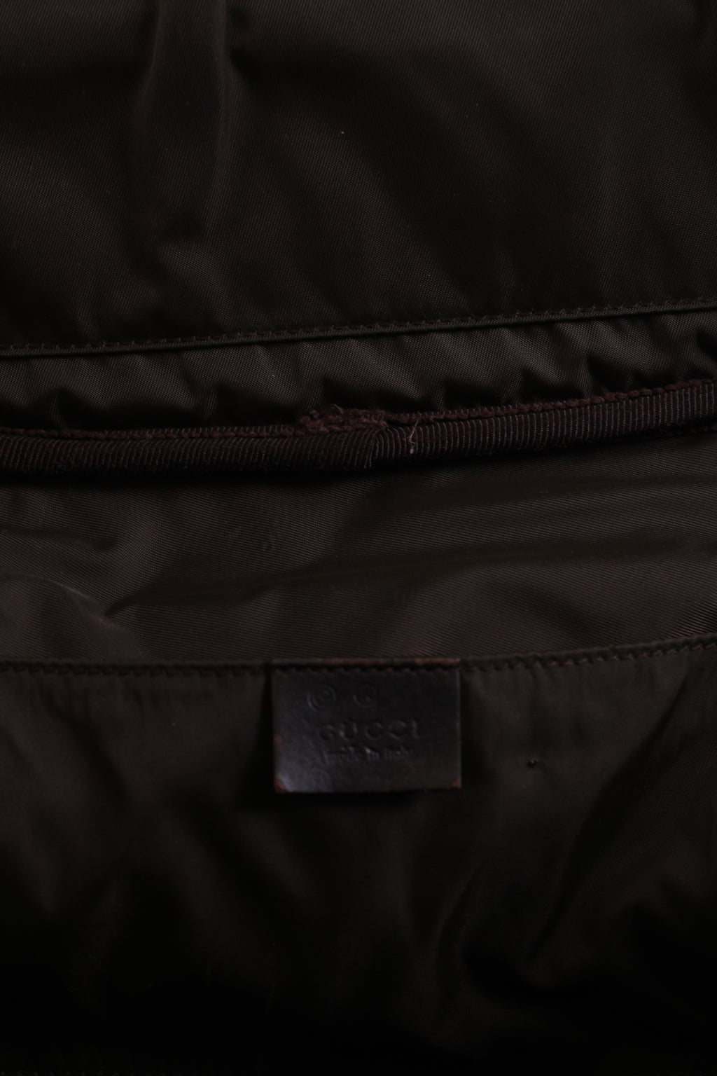 Gucci Monogram Nylon Toiletries Bag Brown