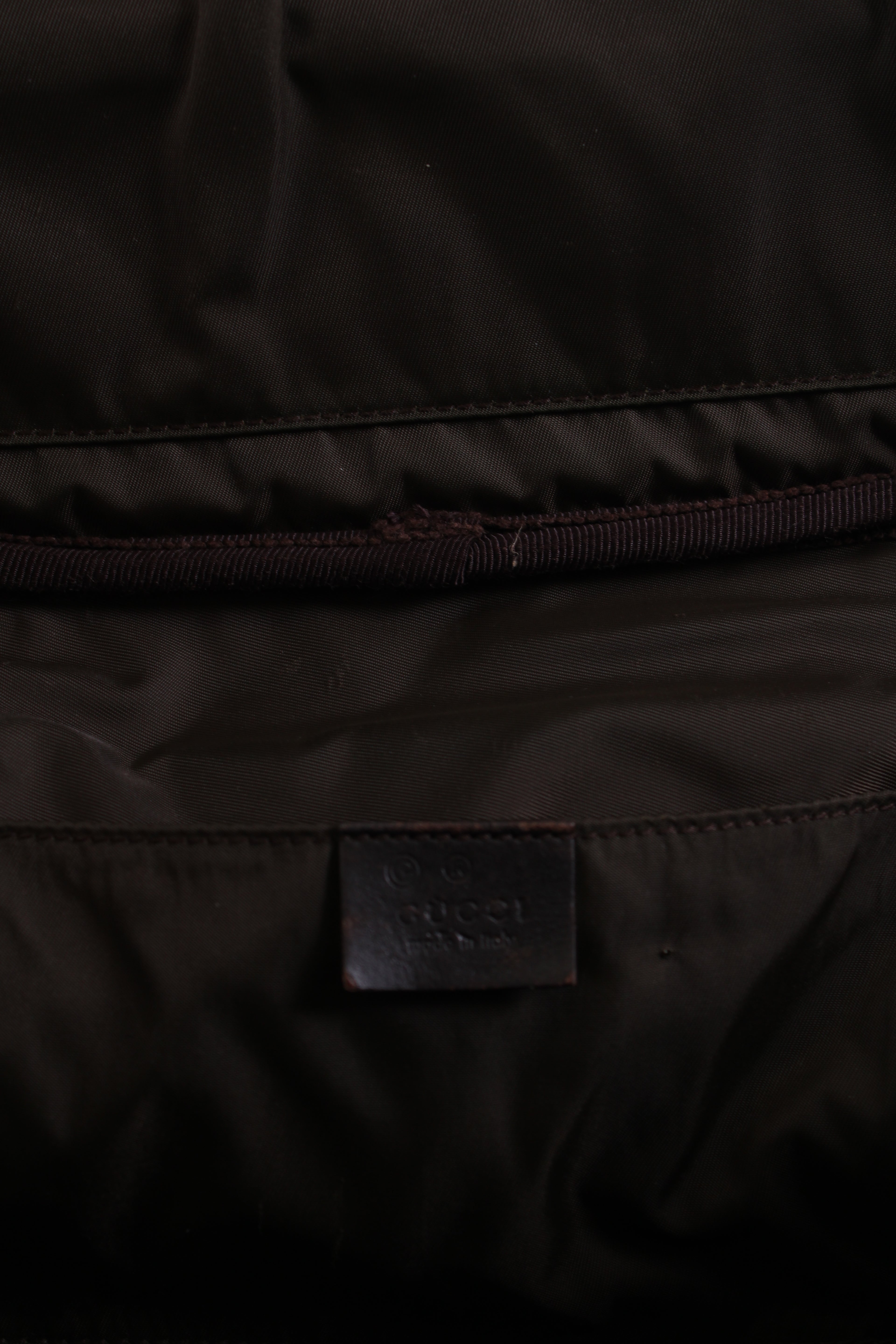 Gucci Monogram Nylon Toiletries Bag Brown