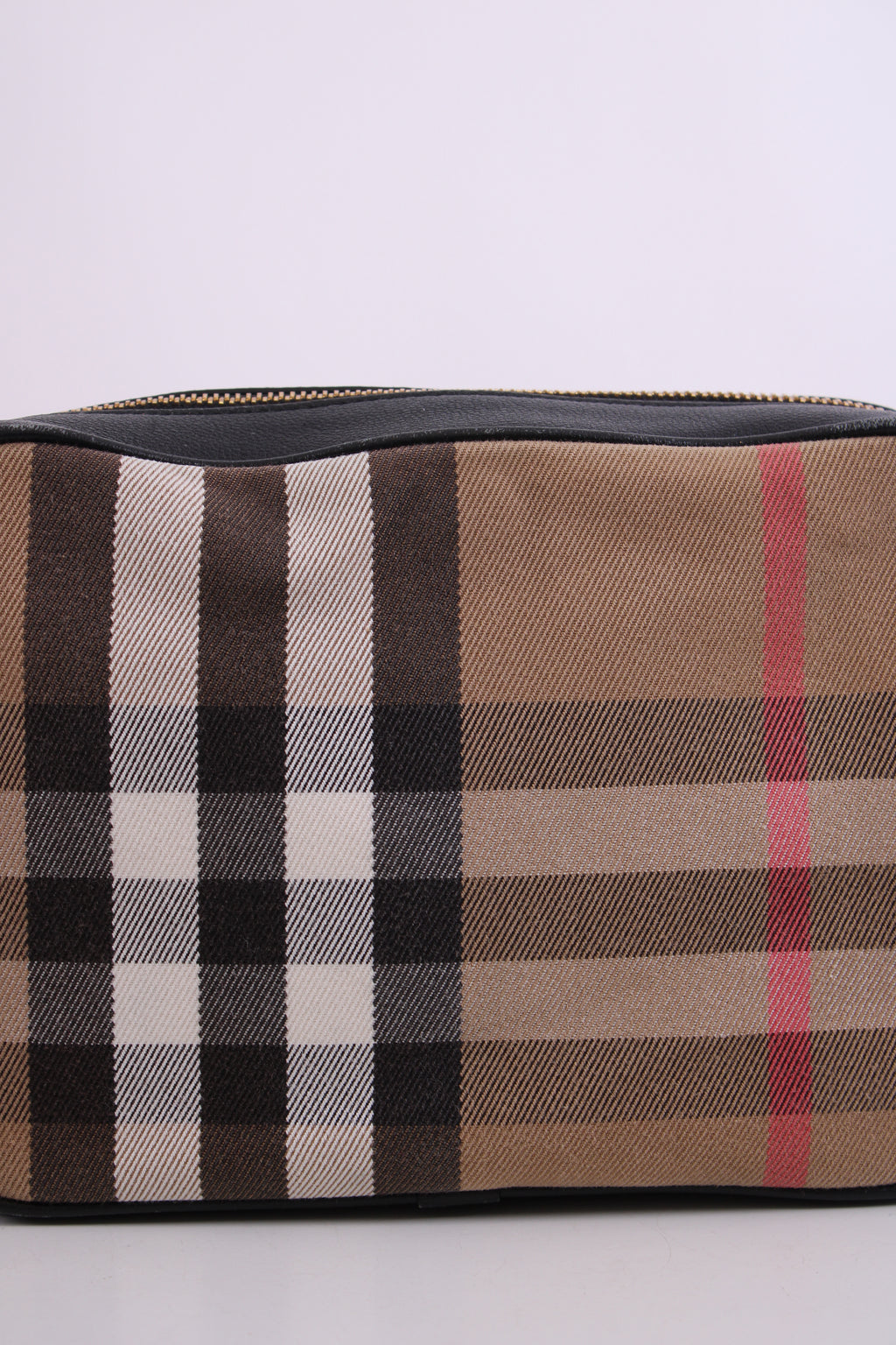 Burberry Check Camera Crossbody Bag Beige