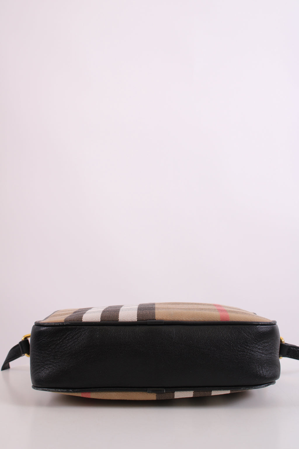 Burberry Check Camera Crossbody Bag Beige
