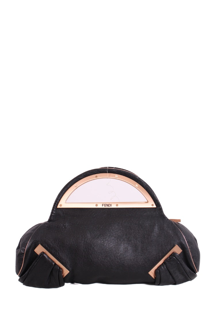 Fendi Top Handle Bag Black/ Rose Gold
