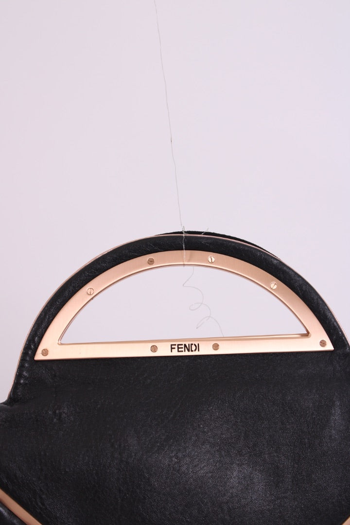Fendi Top Handle Bag Black/ Rose Gold