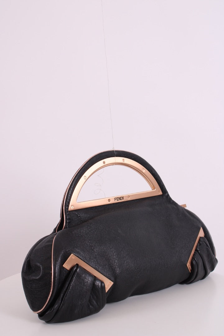 Fendi Top Handle Bag Black/ Rose Gold