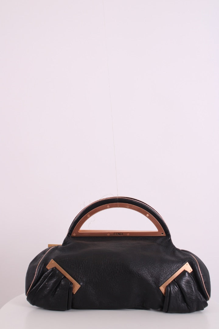 Fendi Top Handle Bag Black/ Rose Gold