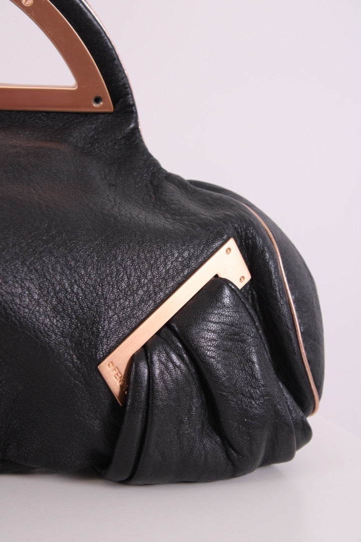 Fendi Top Handle Bag Black/ Rose Gold