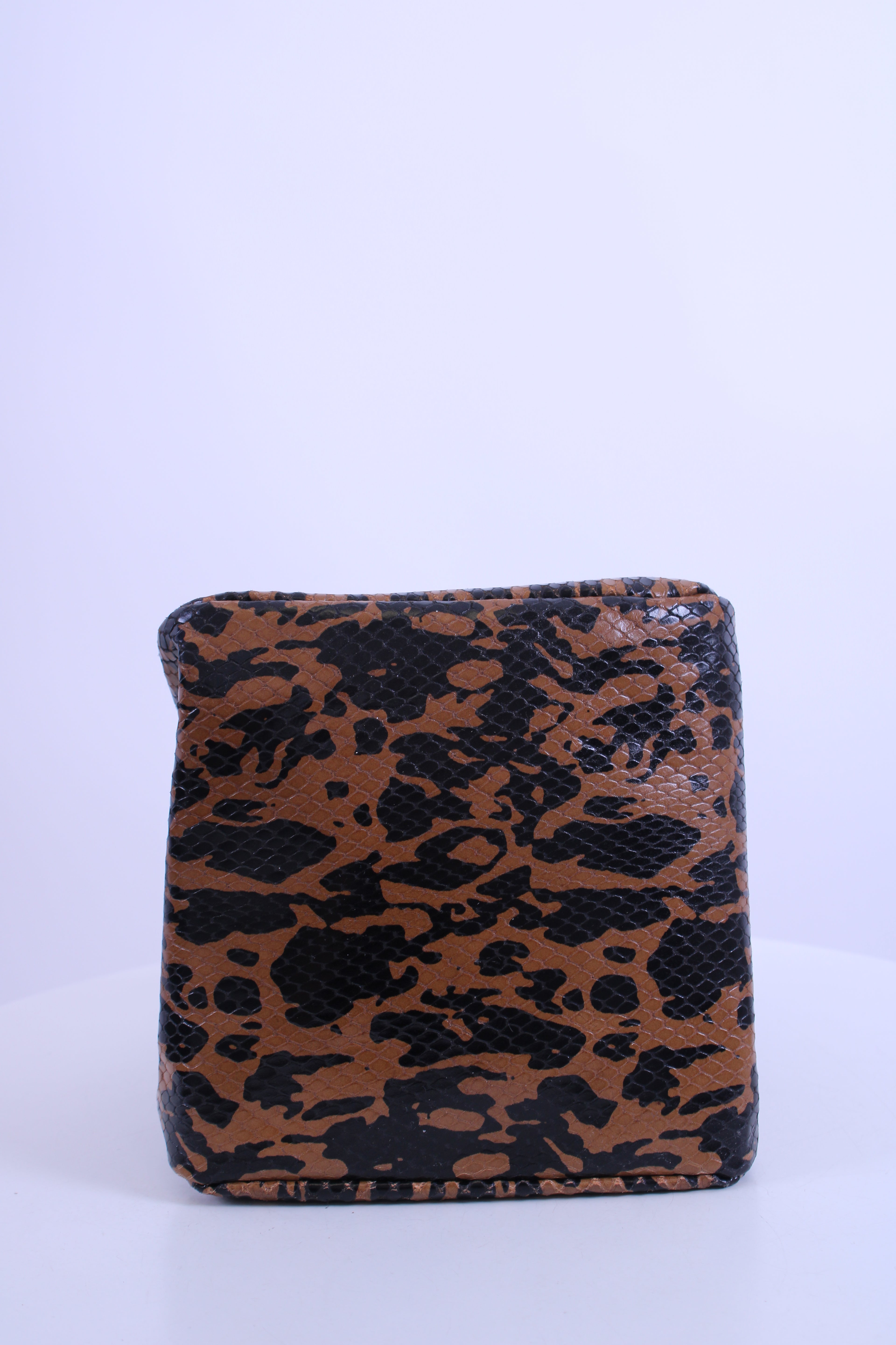 Rejina Pyo Snake Print Handbag Tan/ Black
