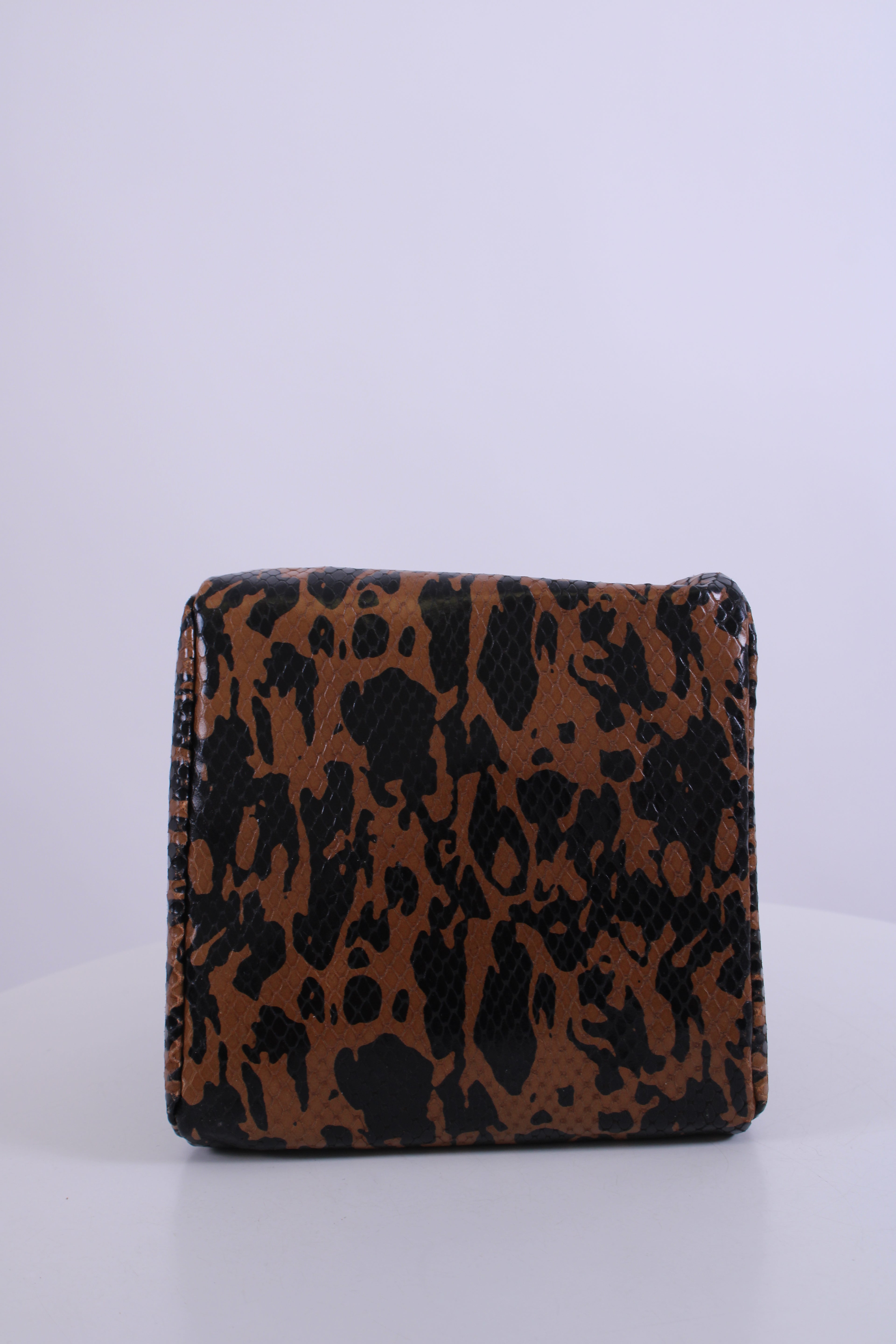Rejina Pyo Snake Print Handbag Tan/ Black