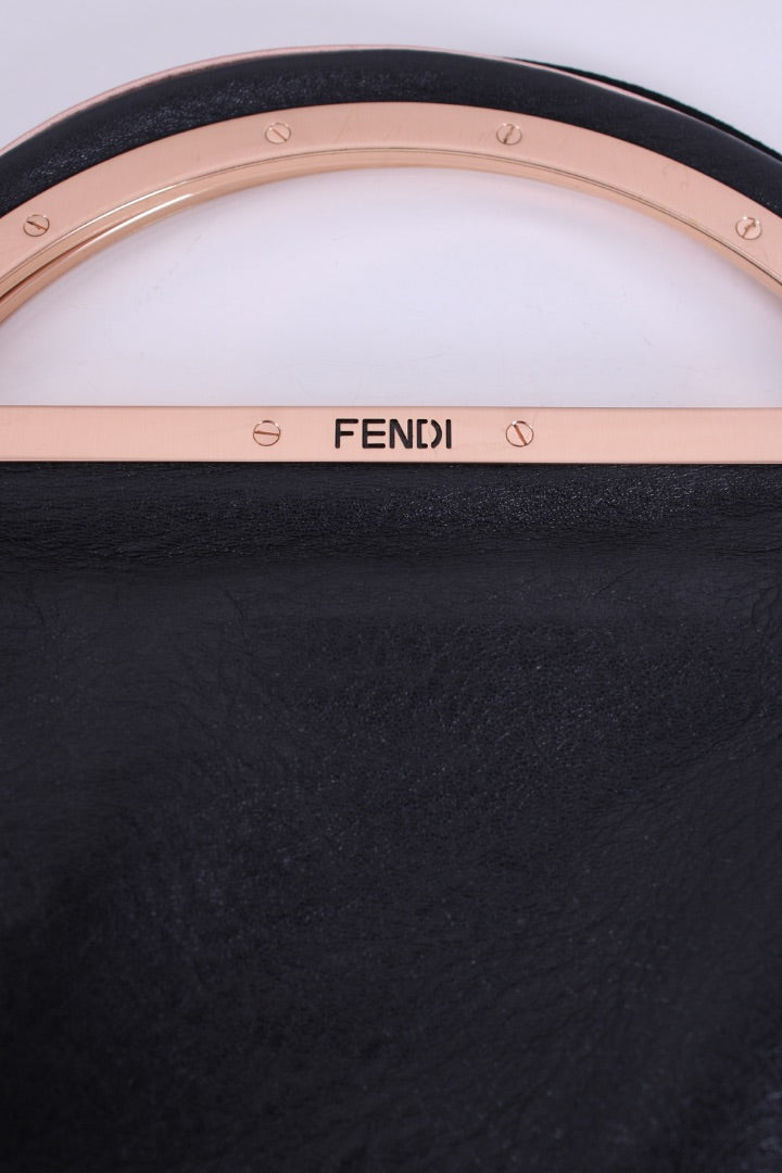 Fendi Top Handle Bag Black/ Rose Gold