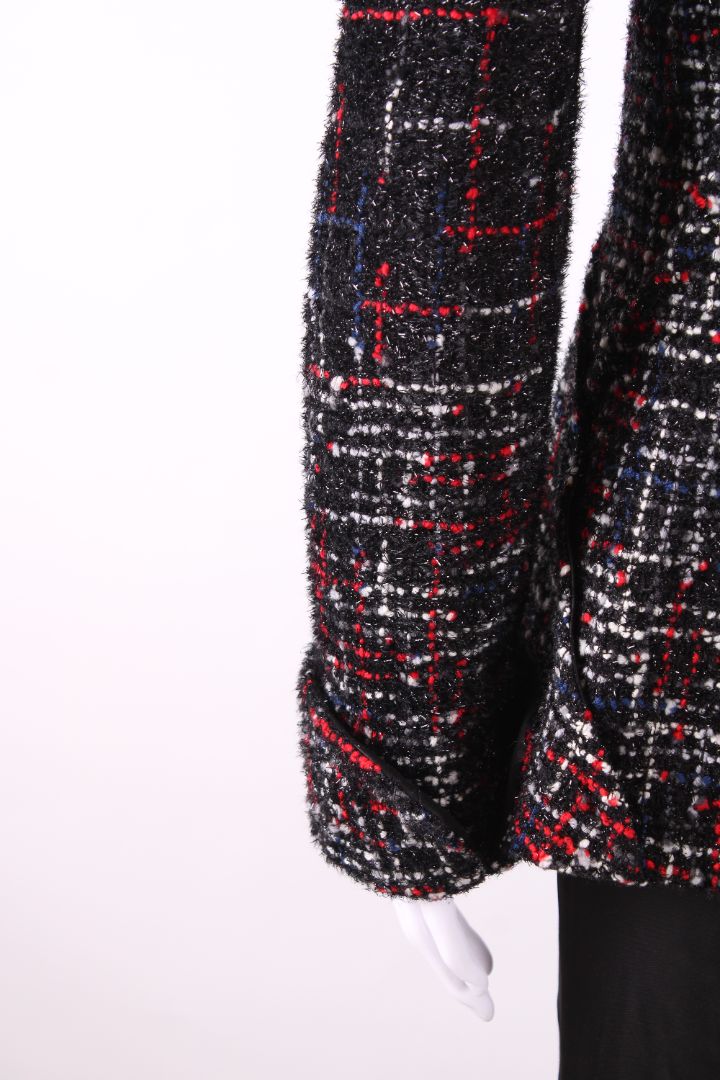 Chanel 2017 Tweed Jacket Black Glitter Tweed 12