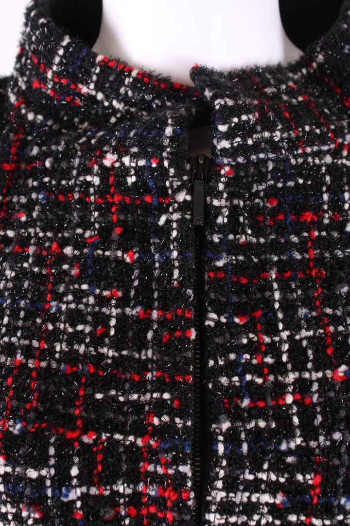 Chanel 2017 Tweed Jacket Black Glitter Tweed 12