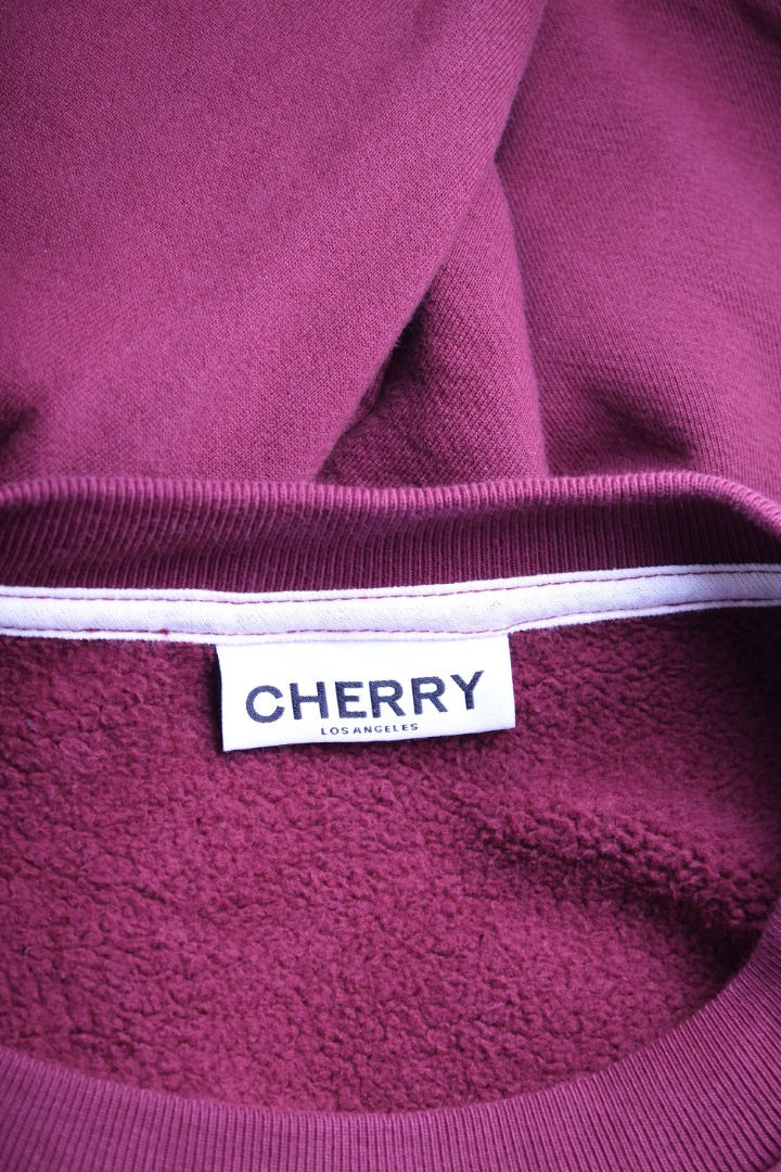 Cherry Los Angeles Logo Sweatshirt/ Jogger Co-ord Burgundy L