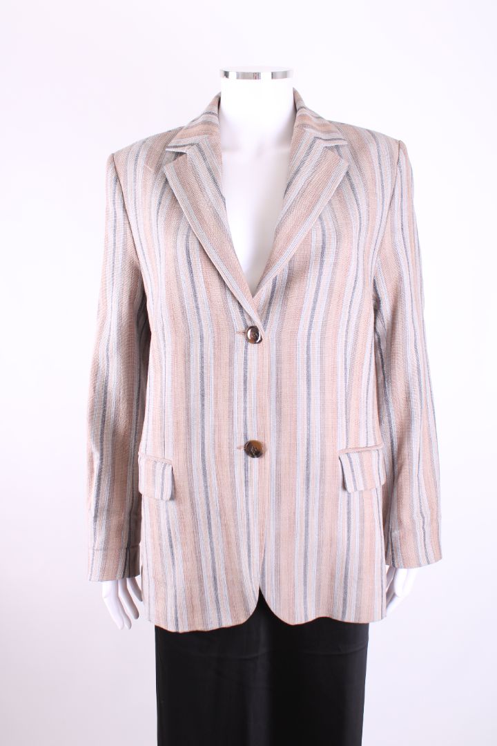 Samsoe Samsoe Stripe Jacket Beige/ Blue XS