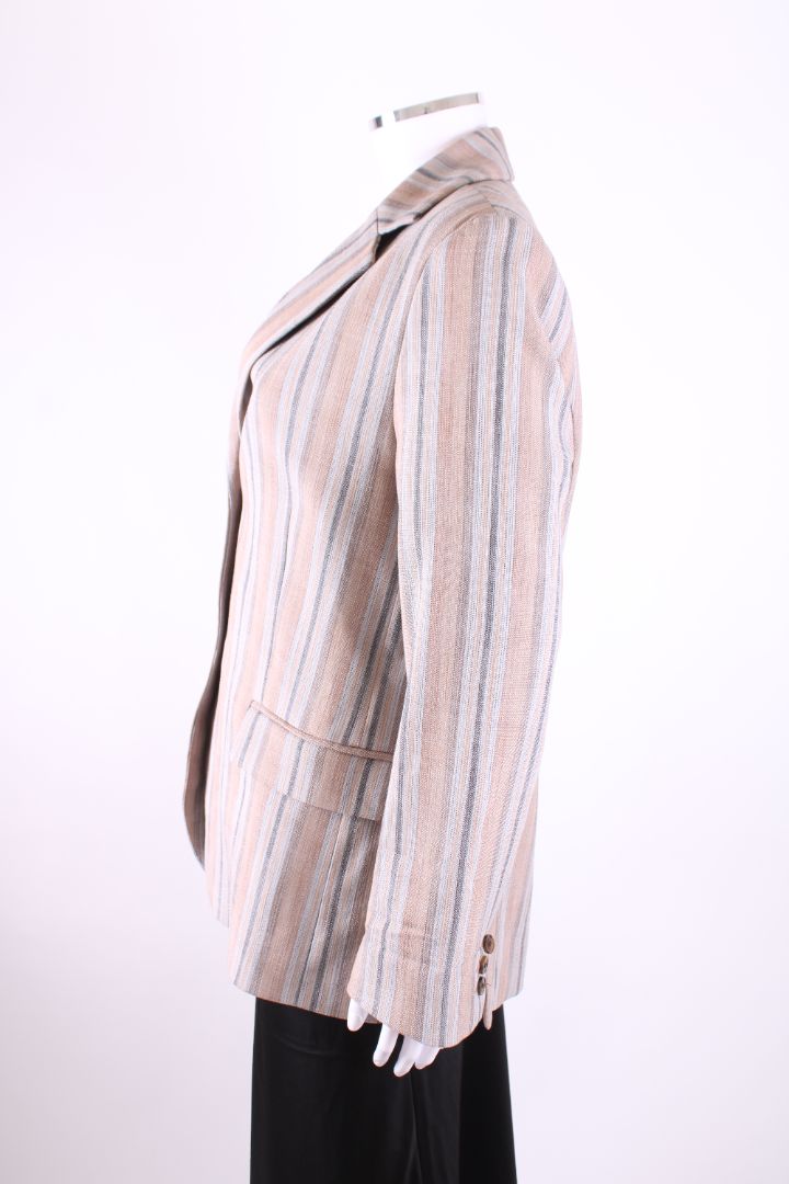 Samsoe Samsoe Stripe Jacket Beige/ Blue XS