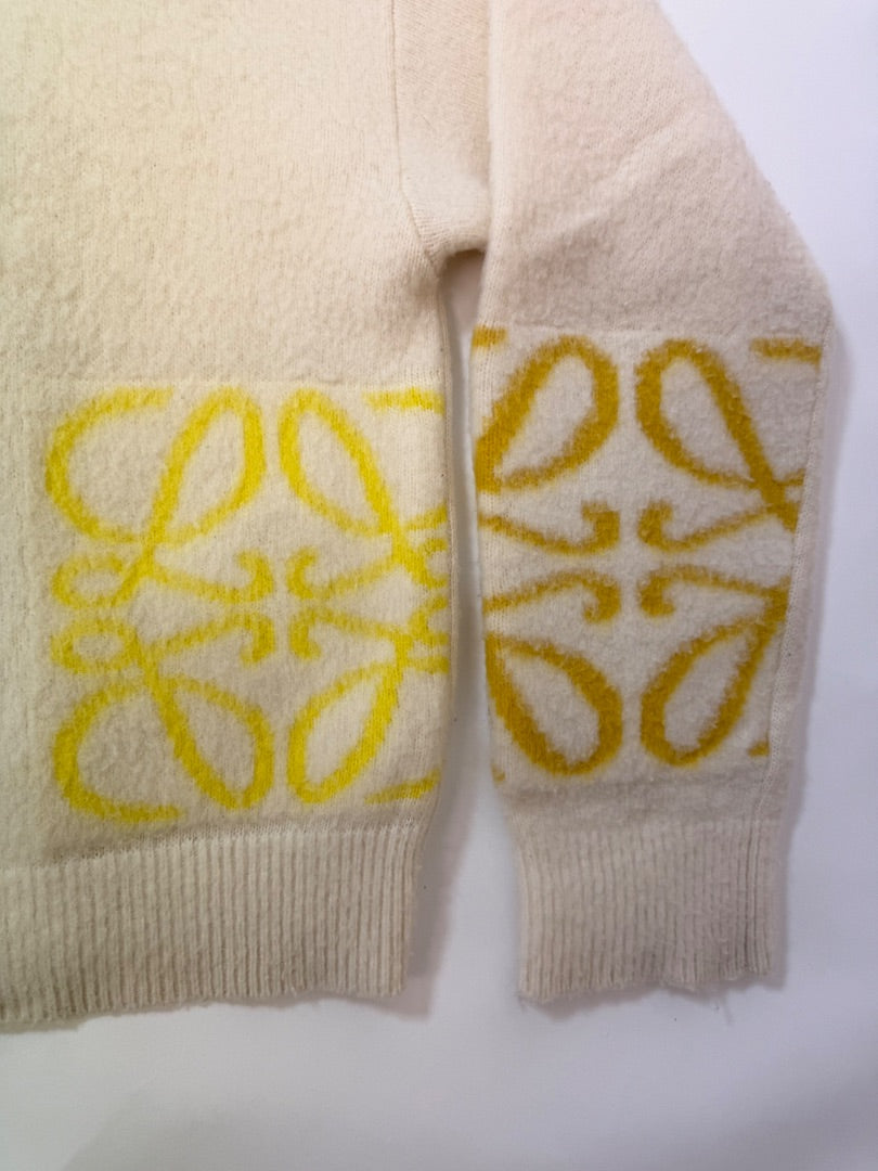 Loewe Jumper Cream/black pattern M