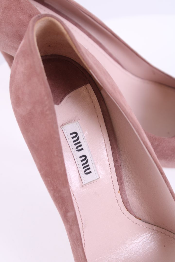 Miu Miu Crystal Embelished Shoes Pink 39