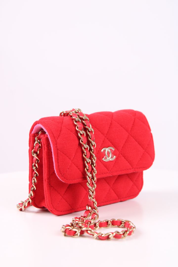 Chanel 2021 Micro Jersey Red/ Pink