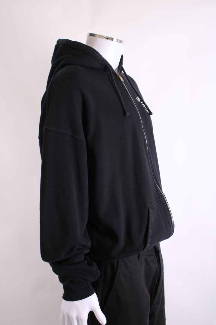 Vetements Logo Full Zip Hoodie Black L