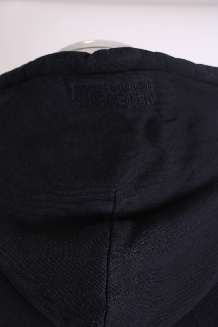 Vetements Logo Full Zip Hoodie Black L