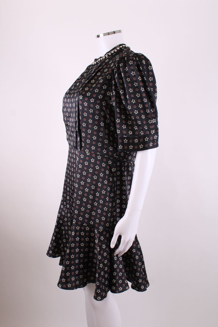 Sandro S/S Crystal Mini Dress Black/ Burgundy M