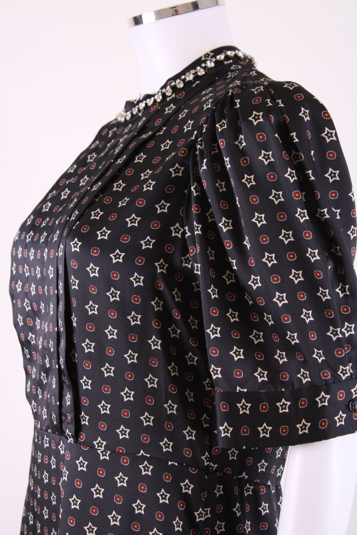 Sandro S/S Crystal Mini Dress Black/ Burgundy M