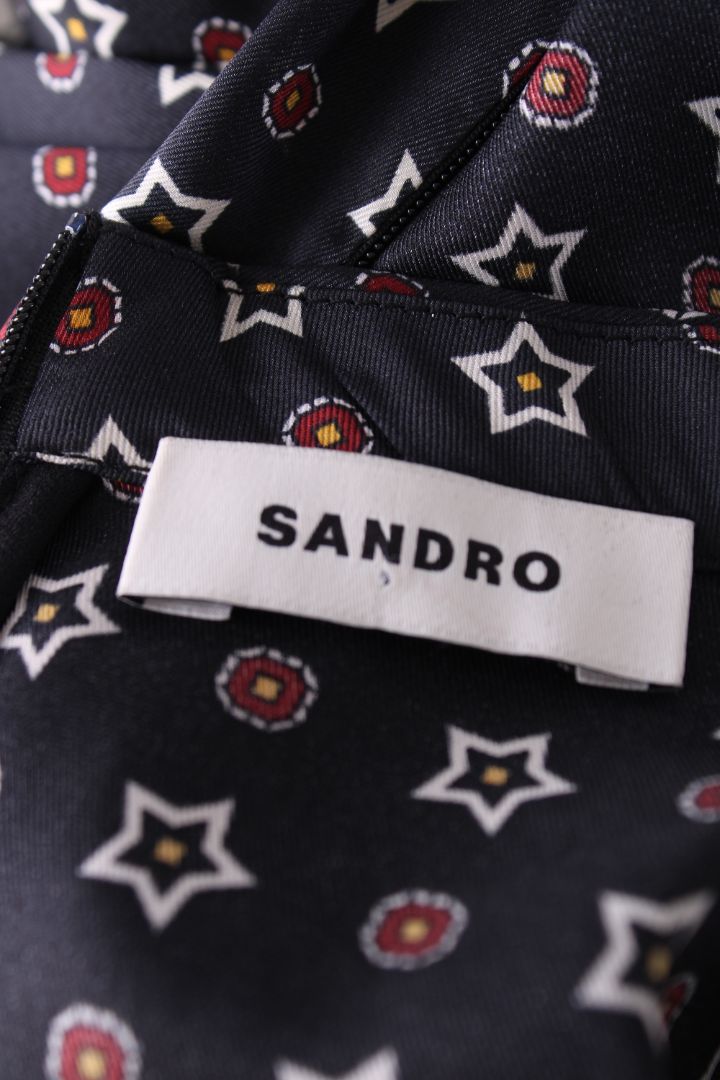 Sandro S/S Crystal Mini Dress Black/ Burgundy M