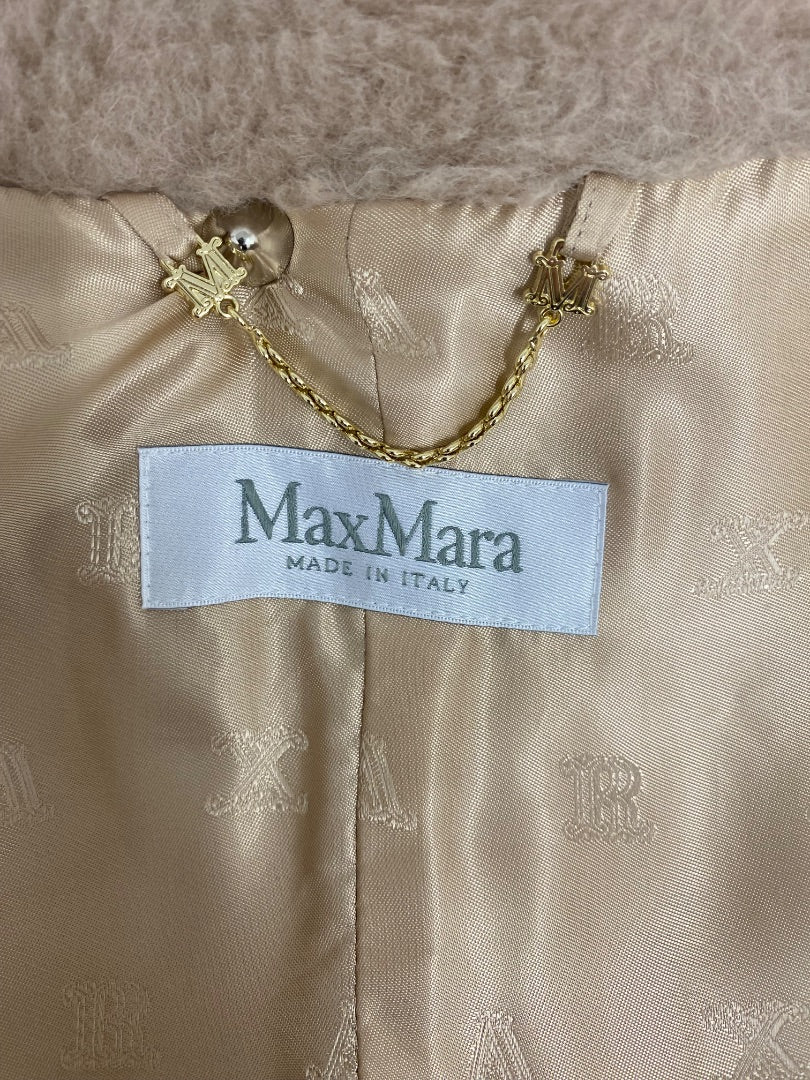 Beige Max Mara Teddy Cape Jacket, M/L